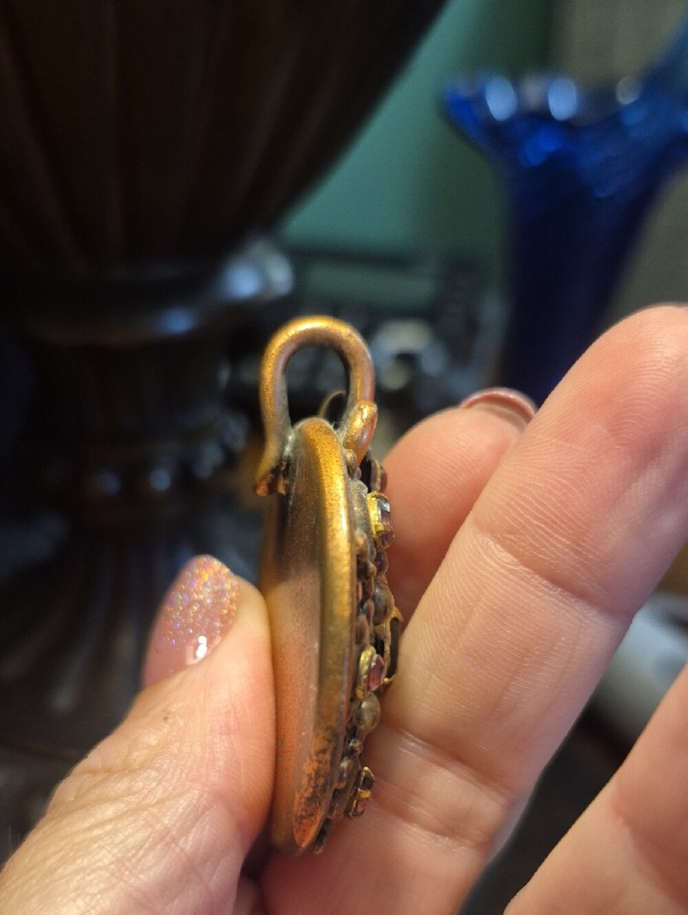 Michal Golan Byzantine Victorian Revival Vintage Copper Pendant - Picture 8 of 8
